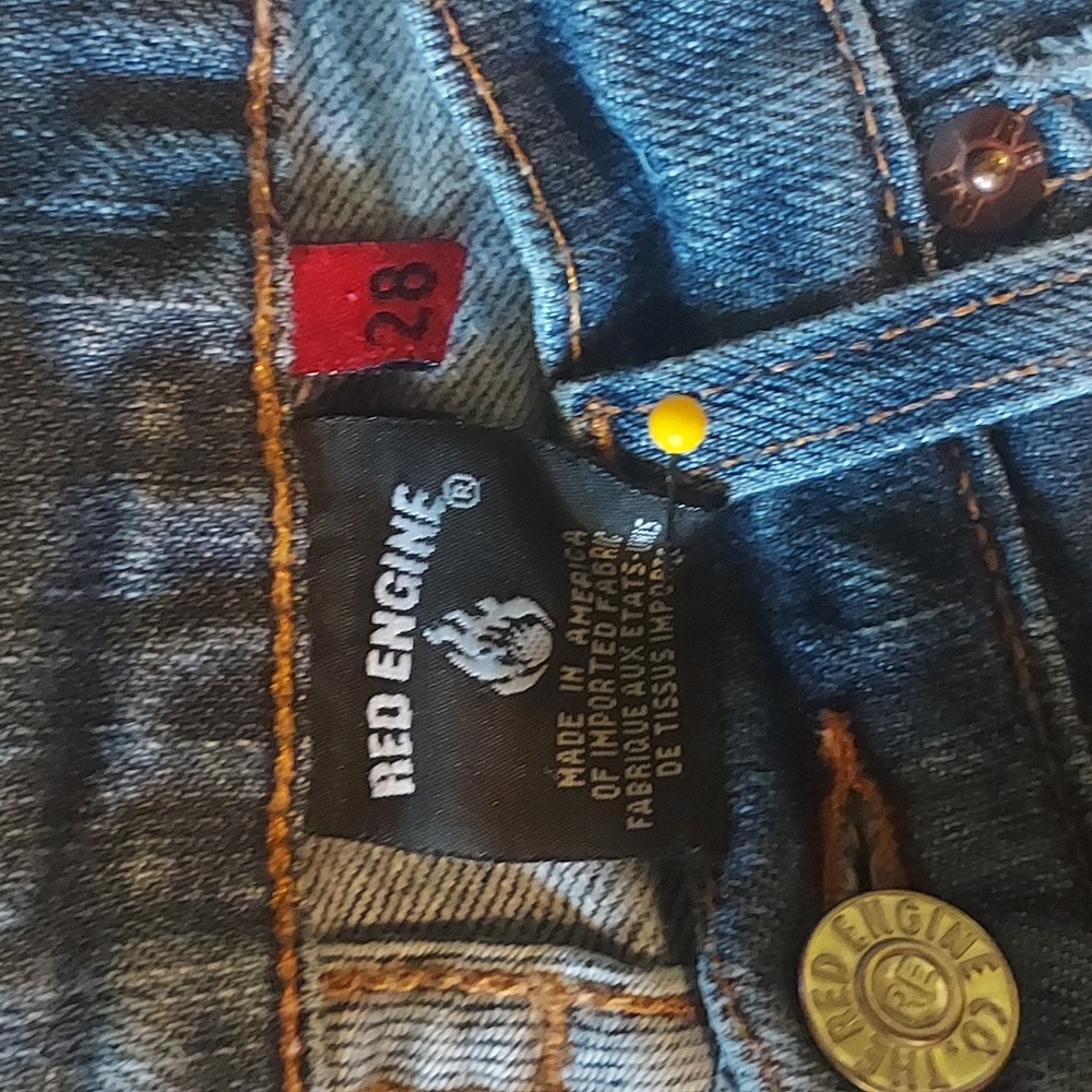 🚒Red Engine bootcut blue jeans 28 - Picture 5 of 10